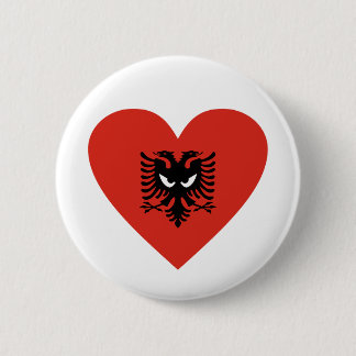 Badge Rond 5 Cm Albanian Heart - For real Albanians!