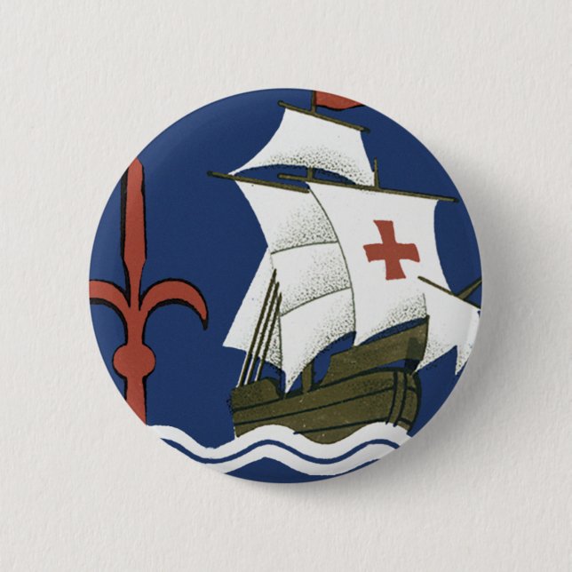 Badge Rond 5 Cm Albergo Columbia Gênes ~ Trieste (Devant)