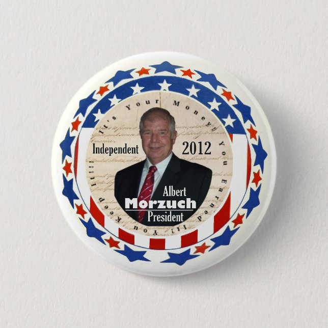 Badge Rond 5 Cm Albert Morzuch pour le président 2012 (Devant)