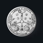 Badge Rond 5 Cm Alchimiste ésotérique d'alchimie d'insigne de PICS<br><div class="desc">PICS ésotérique d'insigne de Visita Interiora Terre Rectificando Invenis Occultam Lapidem</div>