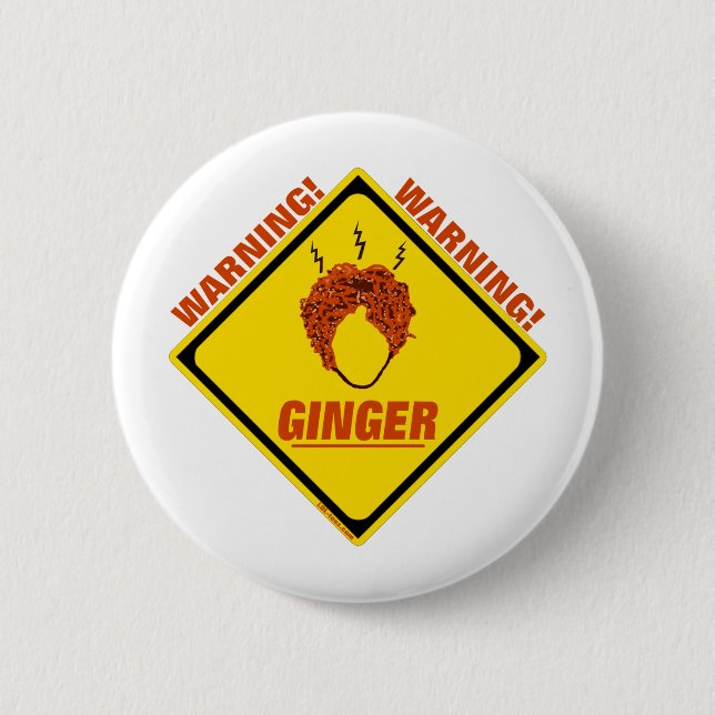 Badge Rond 5 Cm Alerte de gingembre ! (Devant)