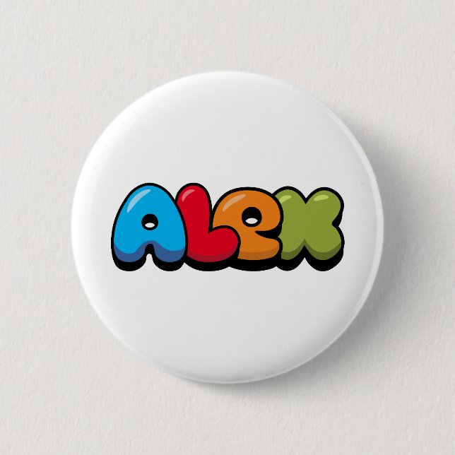 Badge Rond 5 Cm Alex (Devant)