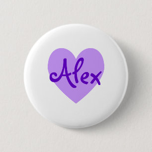Badge Rond 5 Cm Alex en violet