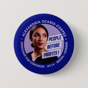 Badge Rond 5 Cm Alexandrie Ocasio-Cortez