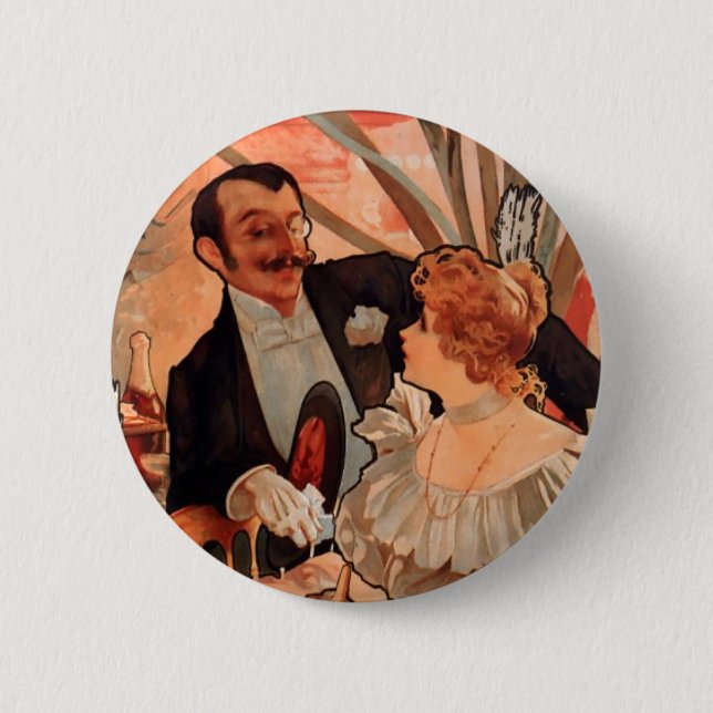 Badge Rond 5 Cm Alfons Mucha (Devant)