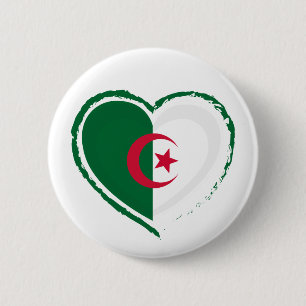 Badge Rond 5 Cm Algerian pride - For real Algerians!