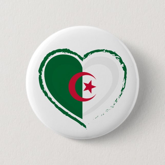 Badge Rond 5 Cm Algerian pride - For real Algerians! (Devant)