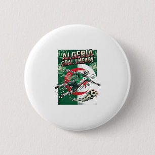 Badge Rond 5 Cm Algérie But Énergie Squelette Attaquant Nations Gr