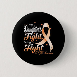 Badge Rond 5 Cm Algodystrophie Le combat de ma fille est mes cultu