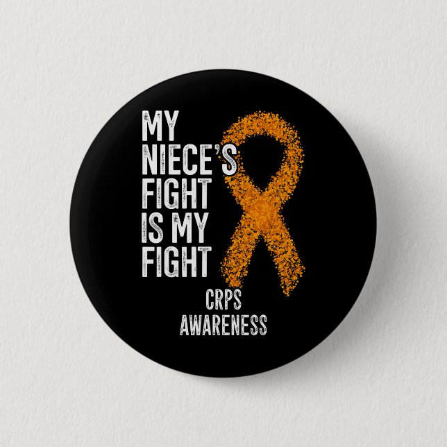 Badge Rond 5 Cm Algodystrophie Le combat de ma nièce est mon comba (Devant)