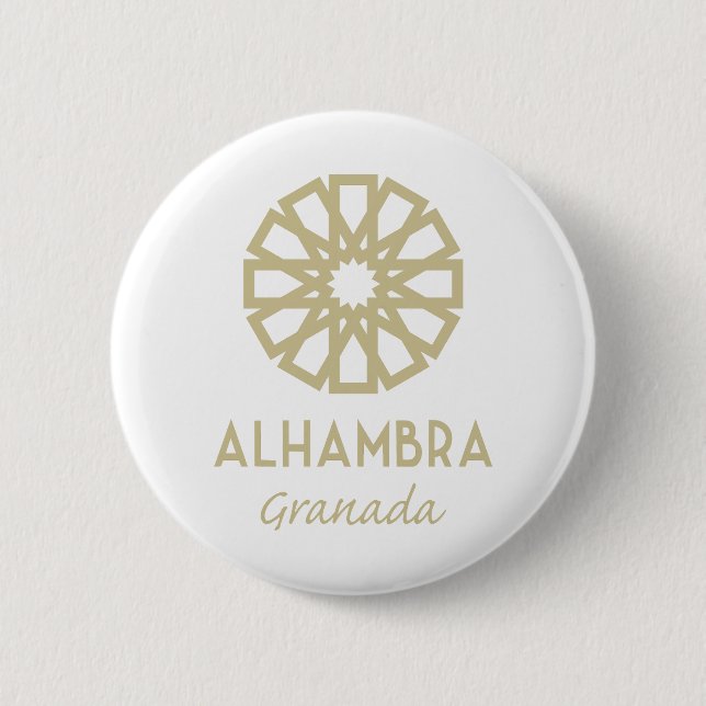 Badge Rond 5 Cm Alhambra Grenade 1 (Devant)