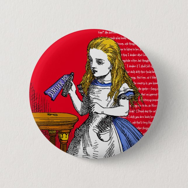 Badge Rond 5 Cm Alice au pays des merveilles (Devant)