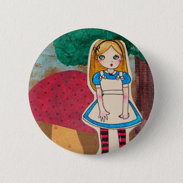 Badge Rond 5 Cm Alice au pays des merveilles - chaussettes (Devant)