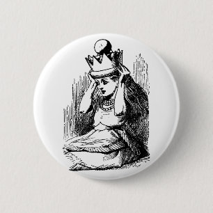 Badge Rond 5 Cm Alice au pays des merveilles vintage, Alice avec l