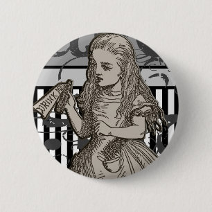 Badge Rond 5 Cm Alice dans la grunge du pays des merveilles