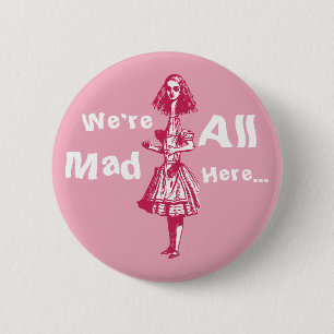 Badge Rond 5 Cm Alice Stretched au pays des merveilles