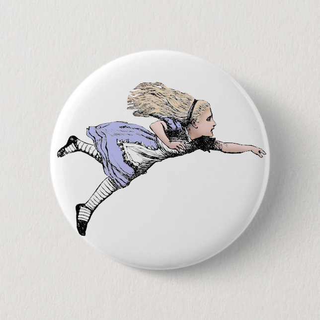 Badge Rond 5 Cm Alice volante au pays des merveilles (Devant)