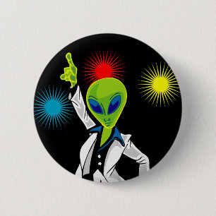 Badge Rond 5 Cm Alien de disco
