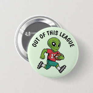 Badge Rond 5 Cm Alien de football