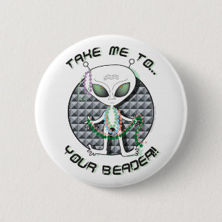 Badge Rond 5 Cm Alien de perle