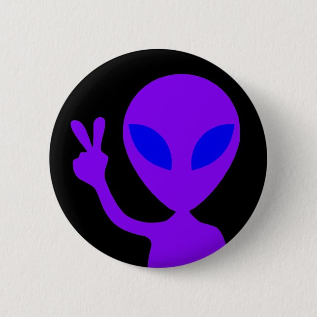Badge Rond 5 Cm Alien du panneau de la paix (Devant)