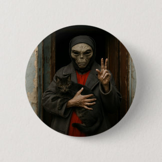 Badge Rond 5 Cm Alien Love
