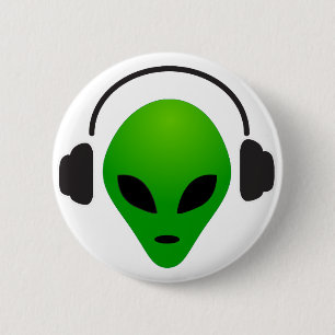Badge Rond 5 Cm alien musical