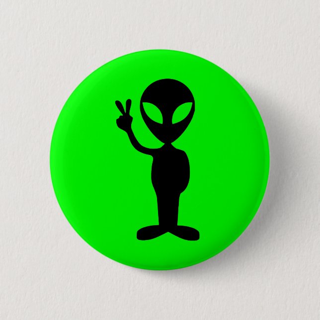 Badge Rond 5 Cm Alien pacifique (Devant)