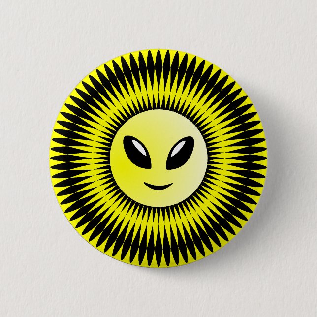 Badge Rond 5 Cm Alien Sun (Devant)