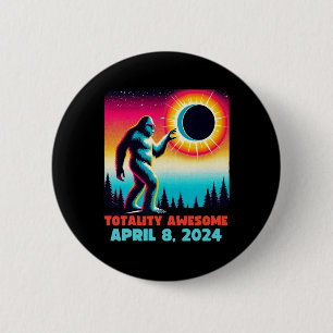 Badge Rond 5 Cm Alien Total Éclipse solaire 4.08.2024 Vêtements