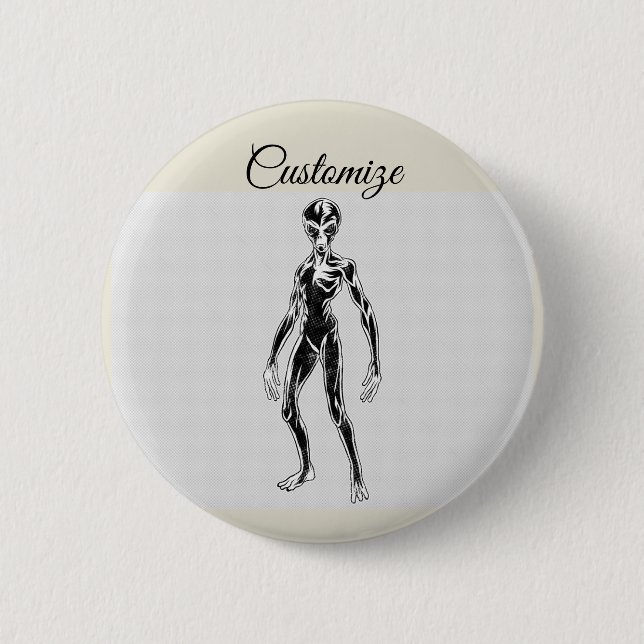 Badge Rond 5 Cm Alien UFO Thunder_Cove (Devant)