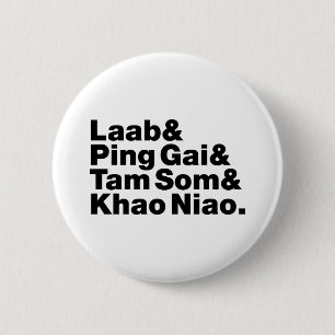 Badge Rond 5 Cm Alimentation de la rue laotienne
