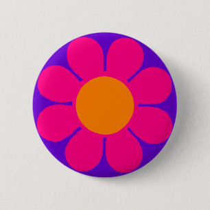 Badge Rond 5 Cm Alimentation en fleurs