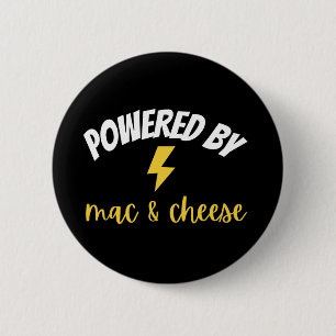 Badge Rond 5 Cm Alimenté par Mac et fromage