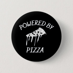 Badge Rond 5 Cm Alimenté Par Pizza