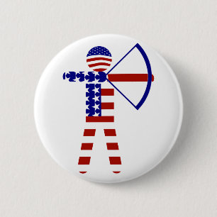 Badge Rond 5 Cm All-American Archer / Archery