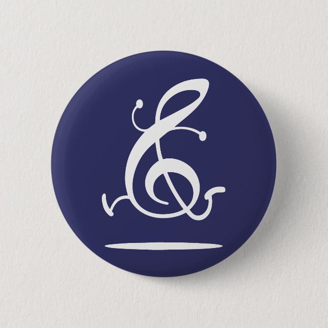 Badge Rond 5 Cm Allegro Clef (Devant)
