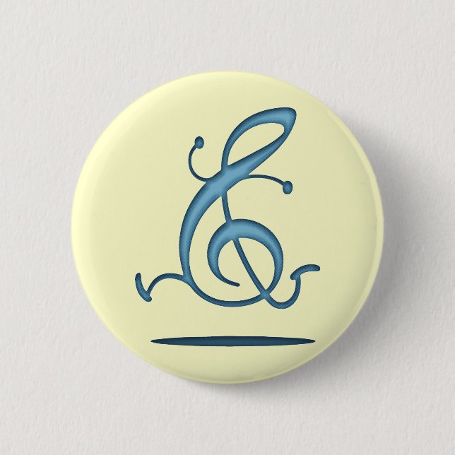 Badge Rond 5 Cm Allegro Clef (Devant)