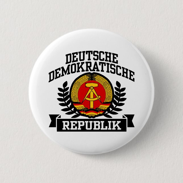 Badge Rond 5 Cm Allemagne de l'Est (Devant)