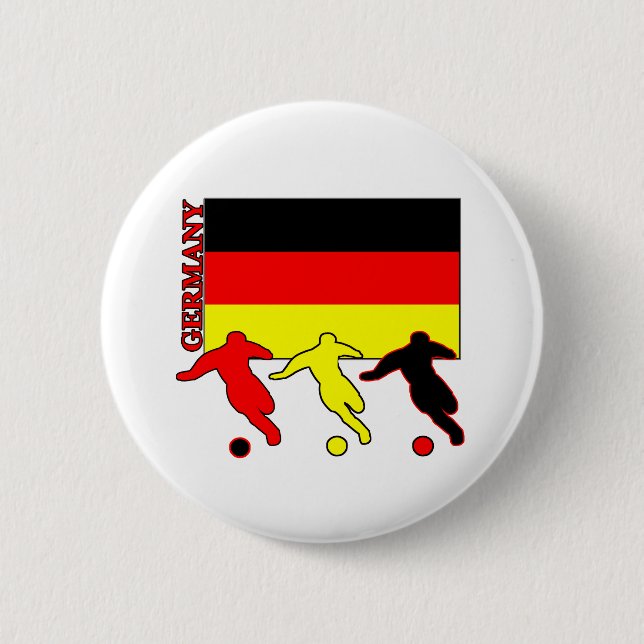 Badge Rond 5 Cm Allemagne du football (Devant)