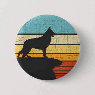 Badge Rond 5 Cm Allemand Shepherd Retro Vintage 60s les années 70 