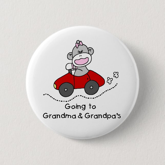 Badge Rond 5 Cm Aller à la grand-maman et aux grand-papas (Devant)