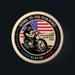 Badge Rond 5 Cm Aller à la moto Sun Road Montana<br><div class="desc">Aller-au-Soleil Road fait dans un emblème vintage,  de style en détresse. Il s'agit d'une célèbre route pittoresque située dans le Montana et le parc national des Glaciers.</div>