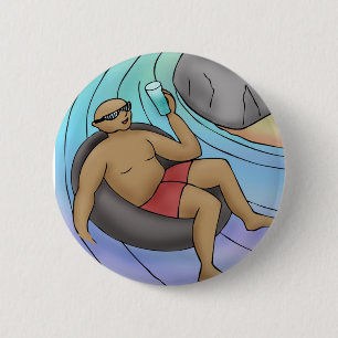 Badge Rond 5 Cm Aller avec le flux avec Rock Water Flower Essence