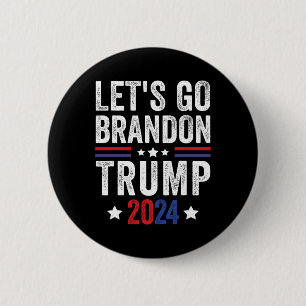 Badge Rond 5 Cm Aller Brandon Trump 2024 Anti Liberal Us Drapeau