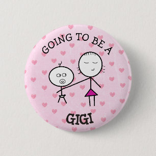 Badge Rond 5 Cm Aller être un bouton de faire-part de Gigi