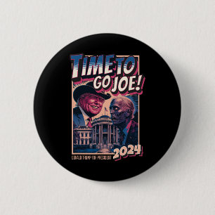 Badge Rond 5 Cm Aller Joe Funny Pro Trump 2024