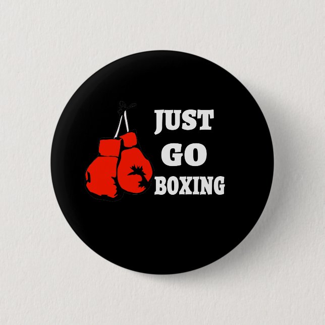 Badge Rond 5 Cm Aller Juste En Boxe | Les meilleurs cadeaux pour l (Devant)