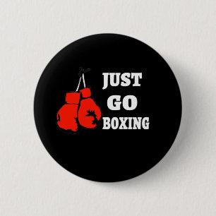 Badge Rond 5 Cm Aller Juste En Boxe   Les meilleurs cadeaux pour l