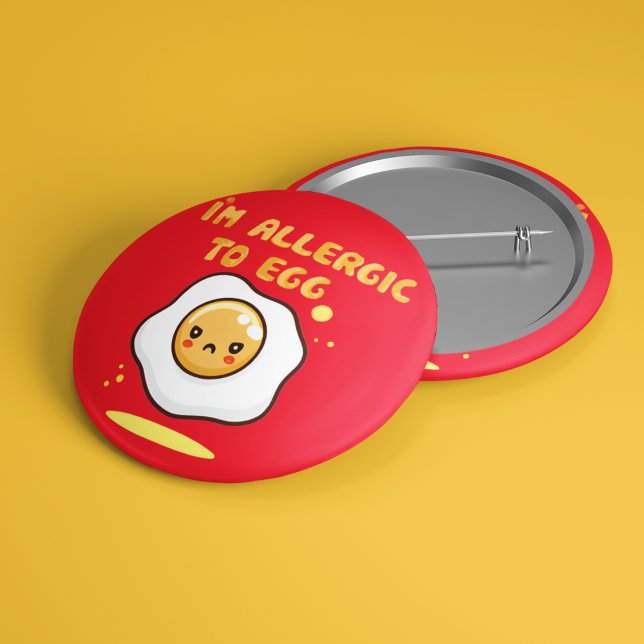 Badge Rond 5 Cm Allergie aux oeufs allergie sensibilisation (Let people know.)